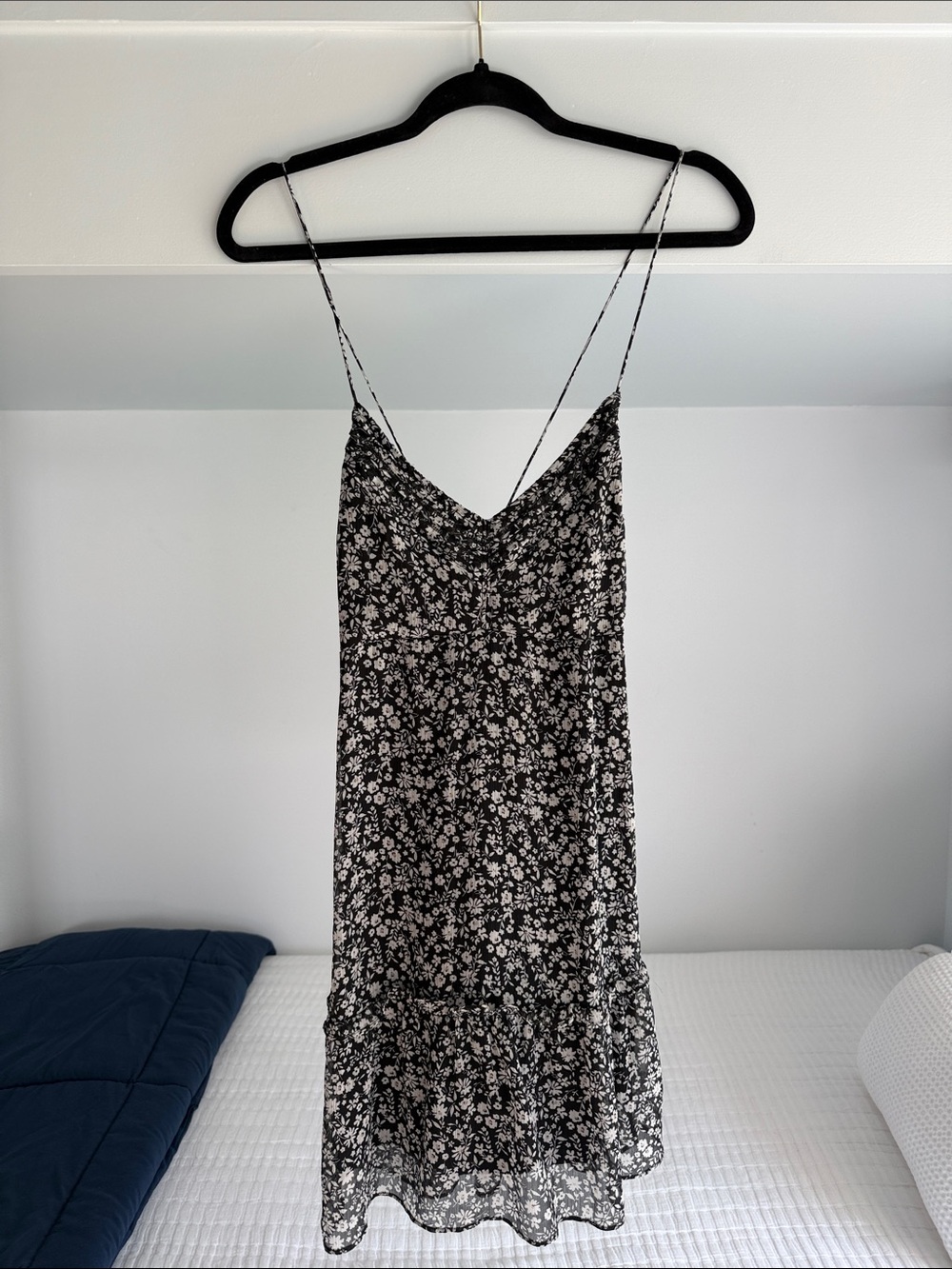 Abercrombie & Fitch Black Floral Slip Dress